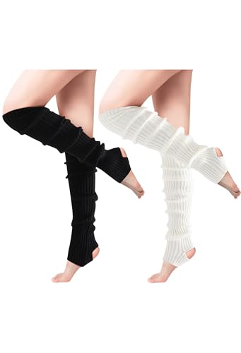 Image of Passionbility Leg Warmers for Women 80s, Ribbed Knit Long Socks Leg Warmer