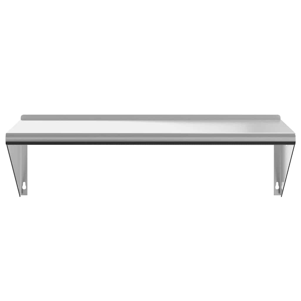 vidaXL Estante de Pared Acero Inoxidable Plateado 100x45x31 cm, Estante Flotante, Estante Flotante de Pared, Estante de Cuarto de Servicio