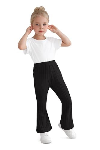Image of Toddler Baby Girls Fall Bell Bottoms Pants Ruffle Flare Pants Soft Fleece Trousers for Children's