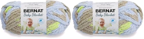 Image of Bernat Baby Blanket Yarn, 3.5 oz, Gauge 6 Super Bulky, Little Boy Dove (Pack of 2)