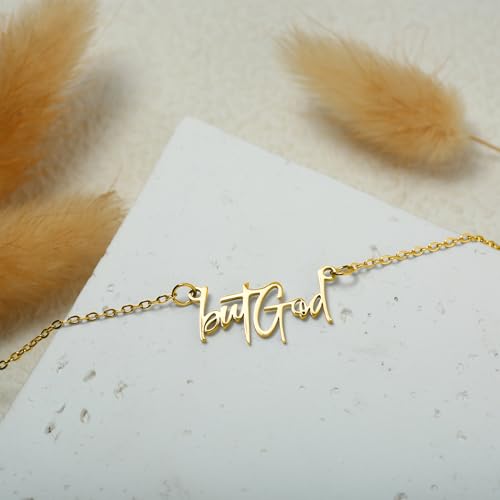 But God Bible Inspirational Faith Necklace - Dainty Stainless Steel, Verse Jewelry Gifts for Women2