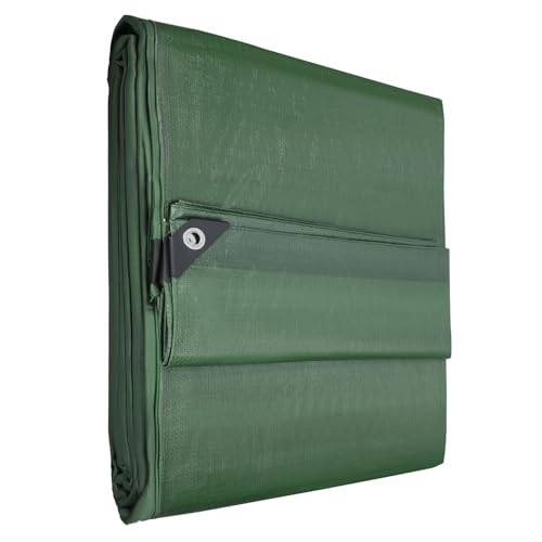 KOTARBAU® Lona Impermeable Exterior- Polietileno - 8x10 m - Verde Oliva - 120 g/m2 - Lona Suelo Piscina - Cubierta Reforzada con Ojales - Cubierta de Protección para Jardín - Resistente - Universal