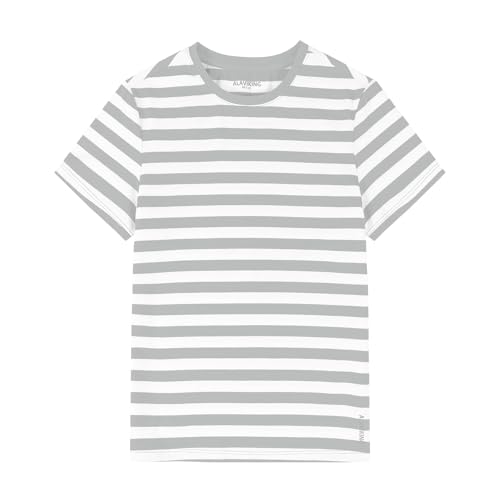 ALAVIKING Kids T Shirts Youth Short Sleeve Striped T-Shirt Cotton Crewneck Tees for Boys or Girls Size 3-12 Years