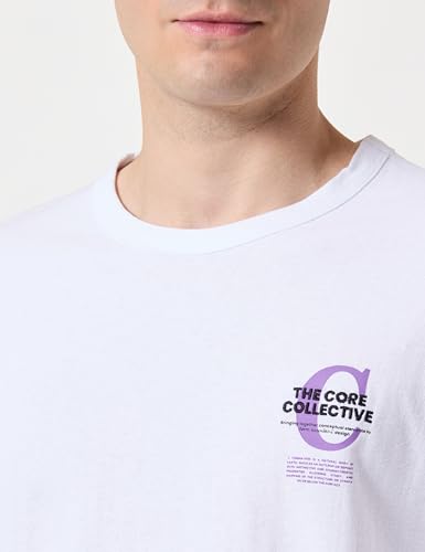 JACK & JONES Herren Jcoholger Tee Ss Crew Neck T-Shirt, Weiß, XL – Ansicht 2