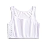 Fengyuanhong Chest Binder Unterwäsche Tanktops Bandage Trans Breathable Side Haken Bustier BH,Weiß M