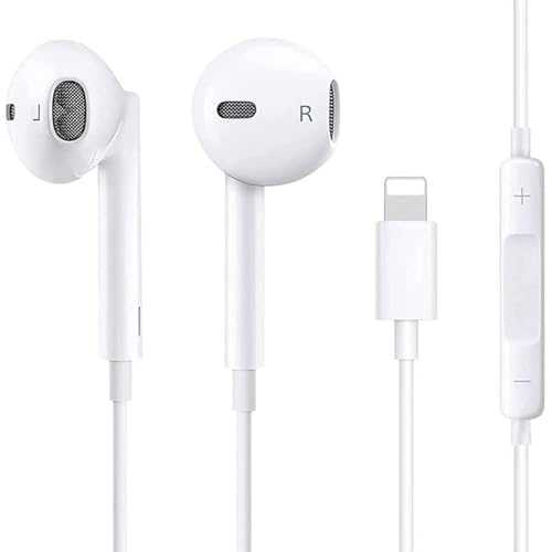 Qi Gxinr Écouteurs pour iPhone 12,Ecouteurs filaires Volume intégrés du Micro et contrôle,Compatible avec iPhone 14/13...