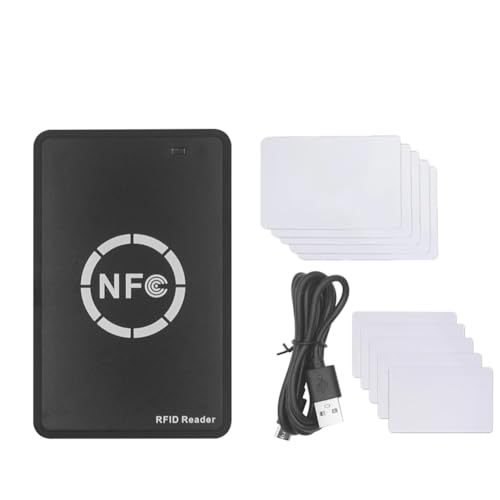 Osmond Lector/Escritor Chip Inteligente NFC RFID + 5 Tarjetas UID/CUID, 125 K, 13,56 M, Duplicador RFID, Copiadora Etiquetas, Clonador Identificación, IC, Copiadora Llaves y Credenciales