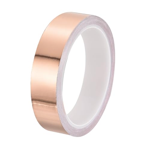PATIKIL Copper Tape 0.98 Inch x 11 Yards 0.05 Thick Copper Foil Tape Single Sided Conductive Adhesive EMI Shielding for Electronics, Circuits, Grounding