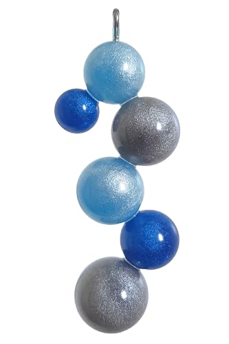 Accessoire femme pour soirée collier fait à la main bleu bubbles en résine