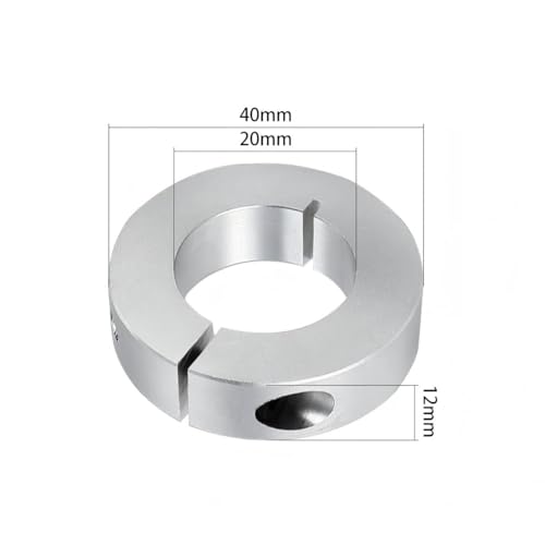 Laroal 4PCS Einstellringe 20 mm Einstellring Achse Geteilte Einstellringe Wellenbegrenzungsring aus Stahl mit Gewindestift Wellenverschlüsse