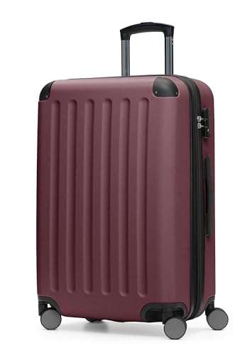 Image of HAUPTSTADTKOFFER Spree Luggage Suitcase Hardside Spinner Trolley Expandable 24 TSA Burgundy