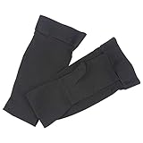[page_title]-Healifty 1 Paar Schenkelhohe Kompressionsstrümpfe mit offener Zehenpartie elastische atmungsaktive Socken für Männer und Frauen (schwarz Größe XXL)