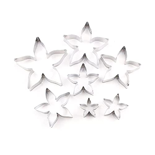 Set de 7 cortadores molde de rosa flores y hojas
