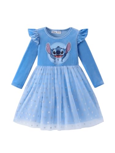 Image of Disney Girls' Tulle Tutu Dress Birthday Party Outfit Baby /Toddler | Officially Licensed, Frozen Elsa, Minnie, Princess, Velvet Top with Belt, Multi-Layer Mesh Skirt, Ruffle Long Sleeve Clothes