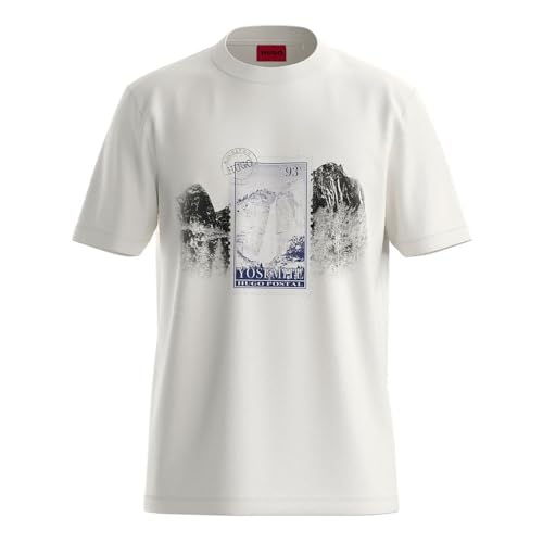 HUGO Divalis 10272987 T-Shirt M en maille de coton de qualité supérieure