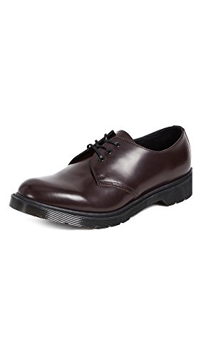 Dr. Martens Men's Made in England Classics 1461 3 Eye Shoe, Merlot, 12 M US