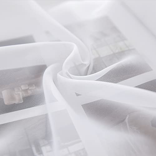 Miulee Window Valance Half Window Sheer Curtains Rod Pocket Voile Drapes Extra Wide For Small Window Kitchen Cafe One Panel 60 X 18 Inch White #TOP5