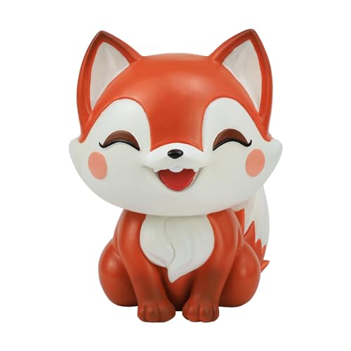 Image of Bicuzat Cute Fox Shaped Piggy Bank Coin Bank Money Bank Resin Money Saving Bank for Fox Lovers