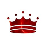 Crown Car Sticker Vinyl Decal Notebook Car Window Laptop 5' x 3.5' (Red Holographic)