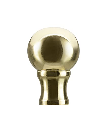 Image of Aspen Creative 24018-11 Steel Lamp Finial in Brass Plated Finish, 1-3 /8 inch (1 Pack)