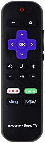 Funai Original Sharp Roku TV Remote Netflix, Hulu, Vudu y Sling HS-RCRUS-20 HSRCRUS20 LC-50LBU711U LC-55LBU711U LC50LBU711U LC55LBU711U (renovado)
