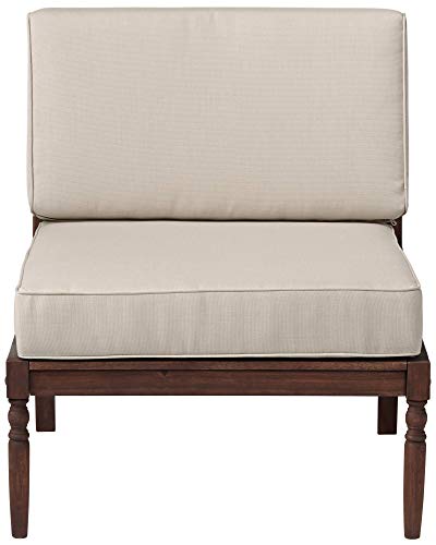 Teal Island Designs Napa Modular Natural Dark Oil Acacia Armless Chair #TOP5