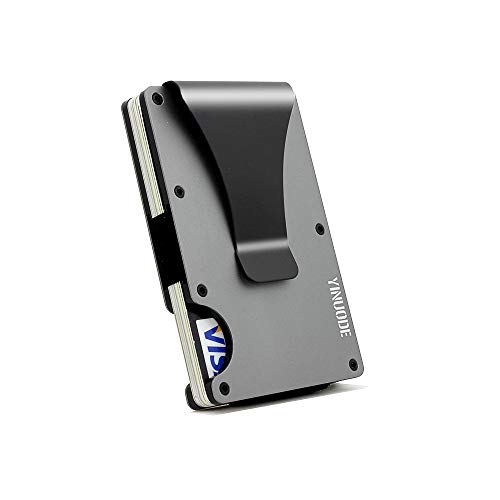 Minimalist Aluminum Fibre Slim Wallet, Slim Wallet & RFID Blocking Front Pocket Wallet Sliver-Gray - //coolthings.us