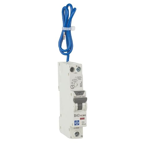 Image of Lewden RCBO, Single Pole B Curve, 40A, 6kA 30mA Type A, 1 Module