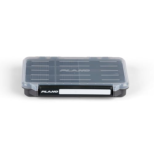Image of Plano StowAway 3600 50 /50 Split Stow Tackle Box with Corrosion-Preventive Rustricor, Single Latch Design, Transparent DuraView Lid, Stackable Storage for Fishing Bait, Lures and Gear