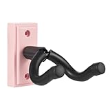 YUYTE Guitar Wall Mount, Guitar Hanger, Guitar Wall Hanger Mount, Guitar Holder Hook Stand Wall with Soft Silicone Padding, for All Size Guitar, Ukulele, Mandolin (Pink)