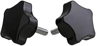 Śruba na kciuk M6M8M10 Pięć Star Plum Head Uchwyt Śruba, śruba ręcznie, W Kształtownik Star Plastikowy Uchwyt Bakelit Śruba 5szt Głowica radełkowana gwintowana (Color : 40mm, Rozmiar : M6)