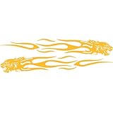 MJXTSUTH Pegatinas Rayas Capó Coche para Hyundai ix35 2010-2017,Calcomanías Stripe Lateral Calcomanía Falda Techo Modificado Body Accesorios, A3-Yellow