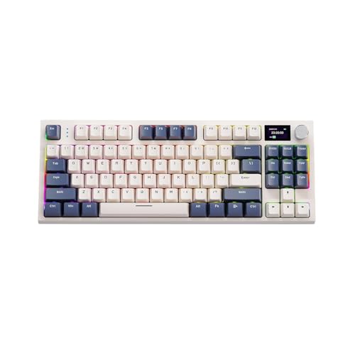 Clavier mécanique triple mode sans fil avec écran LCD interactif