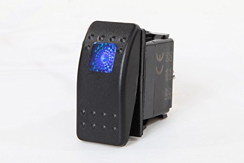 2 PCS Marine Boat Rocker Switch ON-Off SPST 3 PIN 1 Blue LED CAR RV Motorcycle
