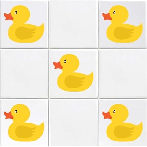 Pack of 15 Yellow Rubber Duck Tile Stickers Cover