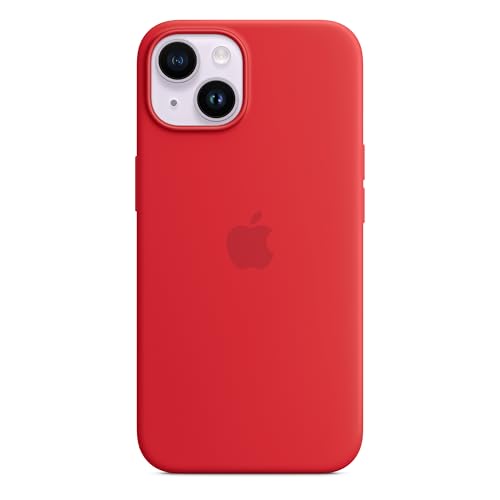 Image of Apple iPhone 14 Silicone Case with MagSafe - (Product) RED