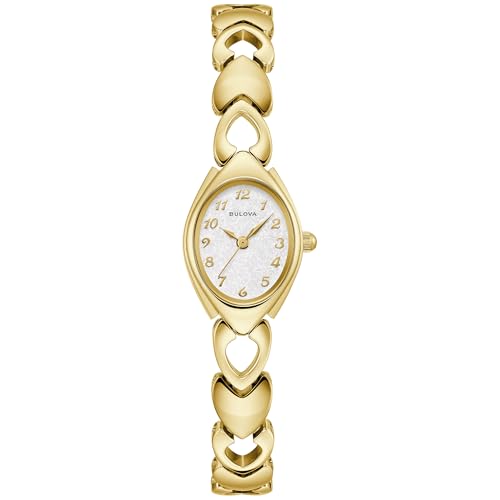 Bulova Ladies Quartz Classic, Gold-Tone Stainless Steel Case & Silver-Tone