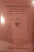 American Plays Printed 1714-1830 B000XD1CCE Book Cover