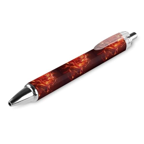 Bolígrafos retráctiles de 0,5 mm Burning Red Rose con punta fina para un trazo limpio y fluido