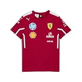 Coupe droite PUMA Scuderia Ferrari F1 2025 T-shirt pour enfant, Rouge cerise foncé, 122