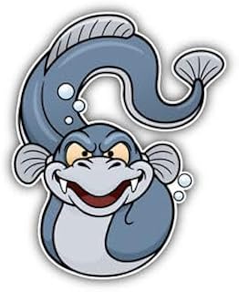 Pack of 6-2'' Stickers - Electric EEL Cartoon Car Bumper Sticker Decal