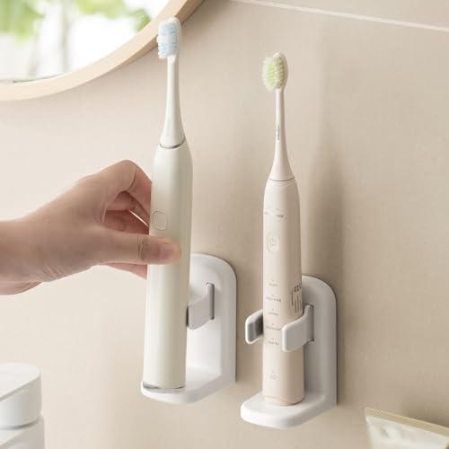 Toski Porta Spazzolino Elettrico da Muro senza Foratura 2 Pezzi