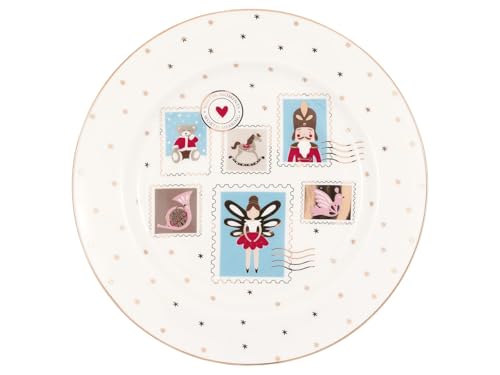 GreenGate Xmas Letter Frühstücksteller Weiß 20,5cm