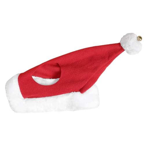 Perfeclan Santa Hat for Horse,Xmas Hat Warm Headpiece Ear Bonnet for Party Favors,Christmas Livestock Dress up
