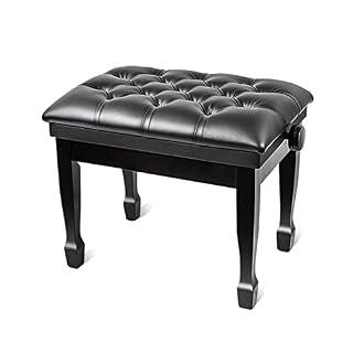 IBOWZ Banquette Piano Banc,Tabouret Piano Banc de Piano en Bois Tabouret de Piano en Cuir Souple, avec Coussin Imperméable et Cadre en Bois Massif Solide, Levage Hydraulique Automatique - Les Beatles, Paul McCartney, John Lennon, RIngo Starr, George Harrison