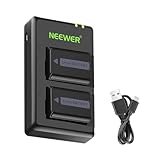 Neewer 2-Pack NP-FW50 Replacement Battery and Dual USB Charger Compatible with Sony ZV-E10, A7, A7R, A7RII, A7II, A7SII, A7S, a3000, a5000, a6000, a6300, a6400, a6500, RX10 Series Camera