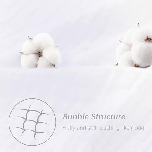 Image of SWEET DOLPHIN Muslin Hooded Baby Bath Towels - 2 Pack 100% Cotton Towel for Babies, Infants, Toddlers - 32x32Inch - Highly Absorbent and Newborn Essential, White