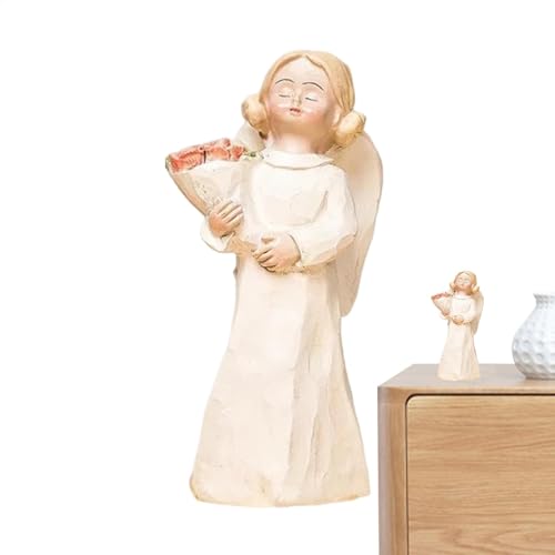 Figure Di Angelo Per Le Donne, Statuetta Di Angelo In Resina - Figure Di Angeli Eleganti In Memoria Di Amicizia - Statua Di Angelo Resina Scultura Di Sorelle Pregare Della Decorare