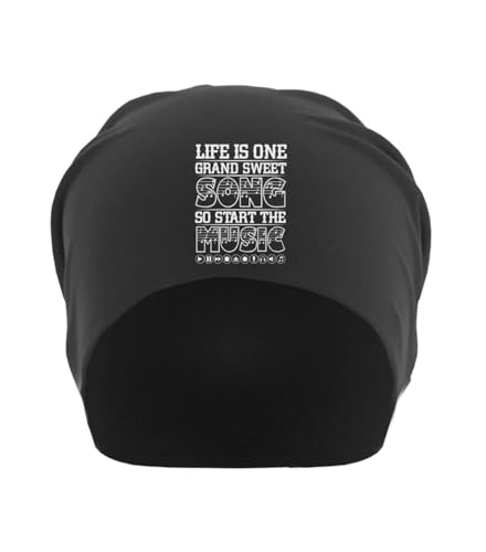 Bonnet souple unisexe anti-irritation en coton fin respirant noir