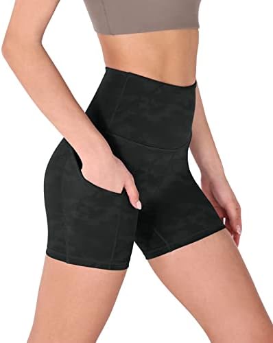 ODODOS Women’s Tummy Control Yoga Shorts 2.0 with Pockets High Waist Athletic Workout Shorts-5″ / 8″ Inseam